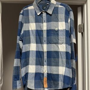 Maroon Bells Flannel Blue Shirt with Elbow Padding